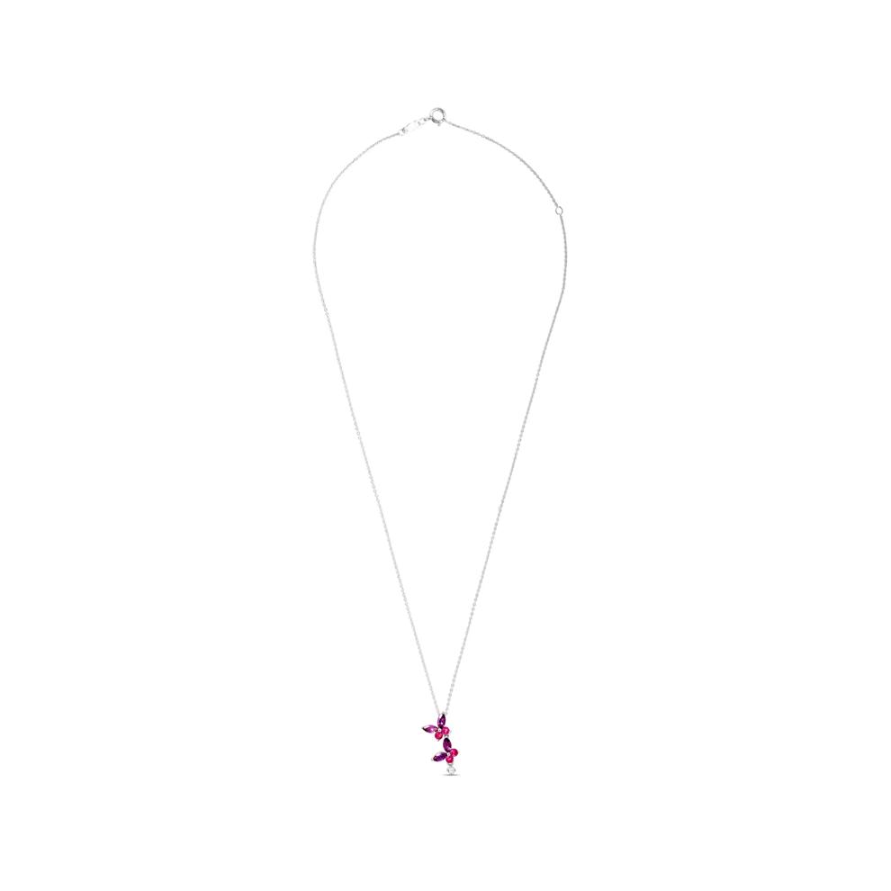 Amethyst &amp; Lab-Created Pink &amp; White Sapphire Butterfly Pendant &amp; Earrings Boxed Set in Sterling Silver – Image 6 of 7