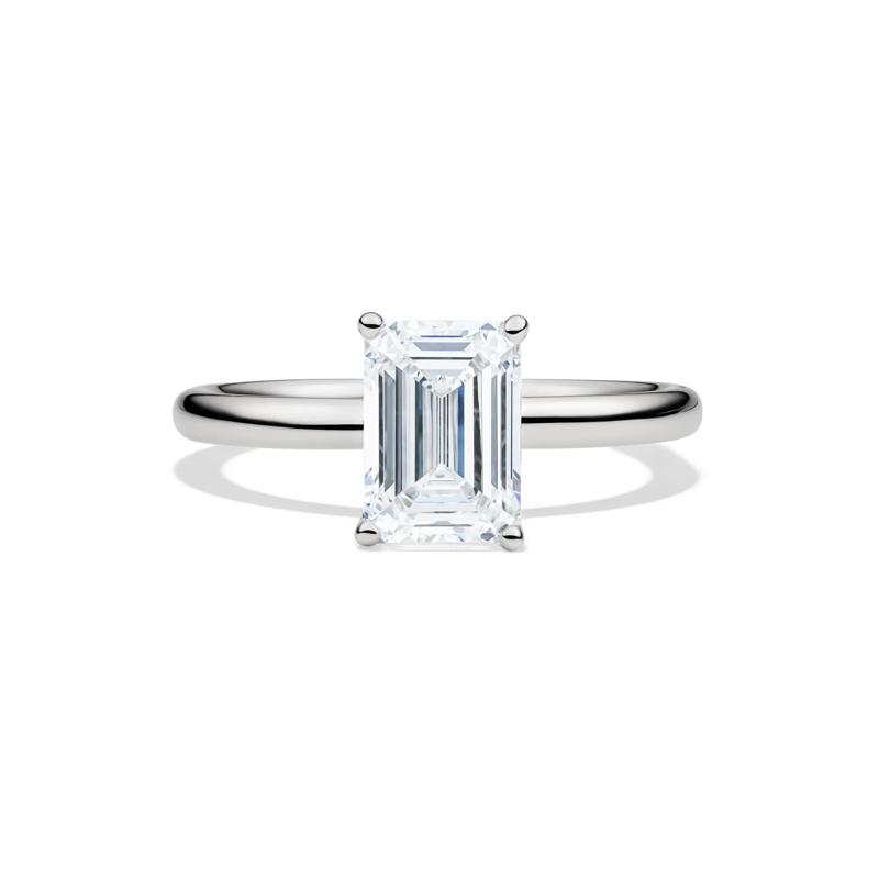 Lab Grown Diamond Emerald-Cut Solitaire Ring in Platinum &#40;2 ct.&#41; – Image 1 of 4
