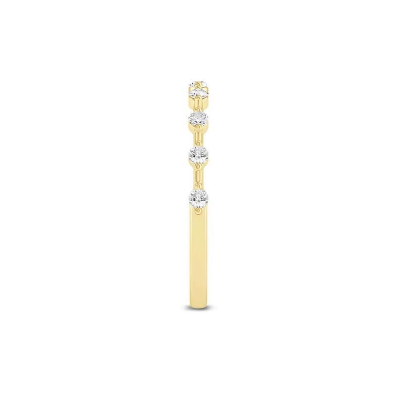 Diamond Anniversary Stack Band in 10K Yellow Gold &#40;1/7 ct. tw.&#41; – Image 3 of 3