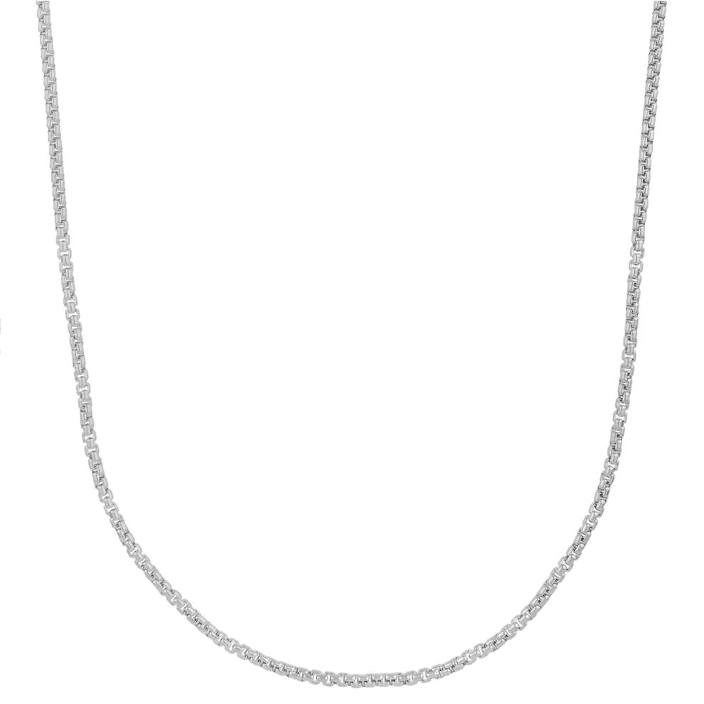 Solid Round Box Chain in 14K White Gold, 2.5MM, 20&rdquo; – Image 1 of 3
