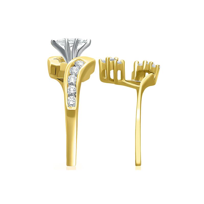 1 ct. tw. Diamond Engagement Ring Set in 14K Yellow Gold – Image 3 of 4