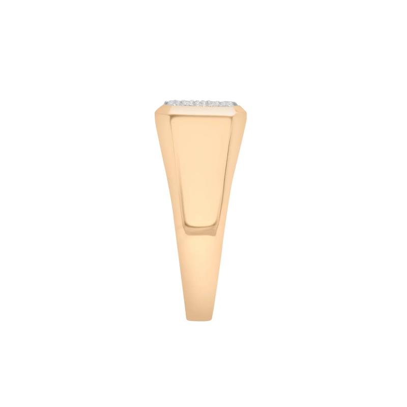 Men's Diamond Five-Row Ring in 10K Yellow Gold (1/2 ct. tw.) – Image 3 of 5