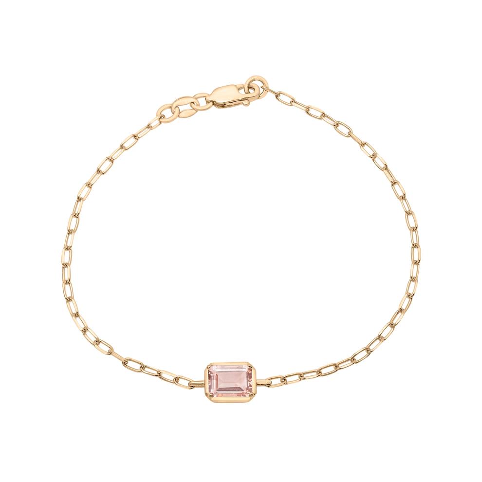 Gemstone Emerald-Cut Bracelet in Vermeil – Image 1 of 1