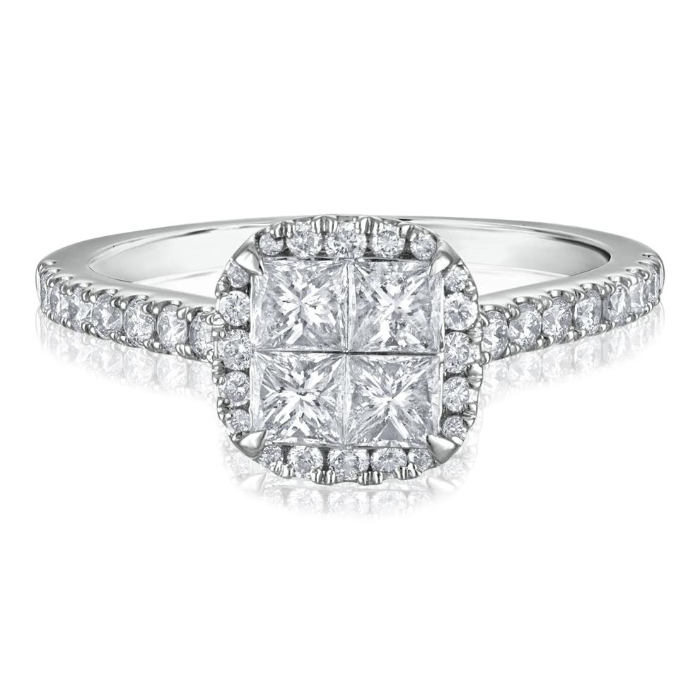 Diamond Composite Engagement Ring in 14K White Gold (1 ct. tw.) – Image 1 of 3