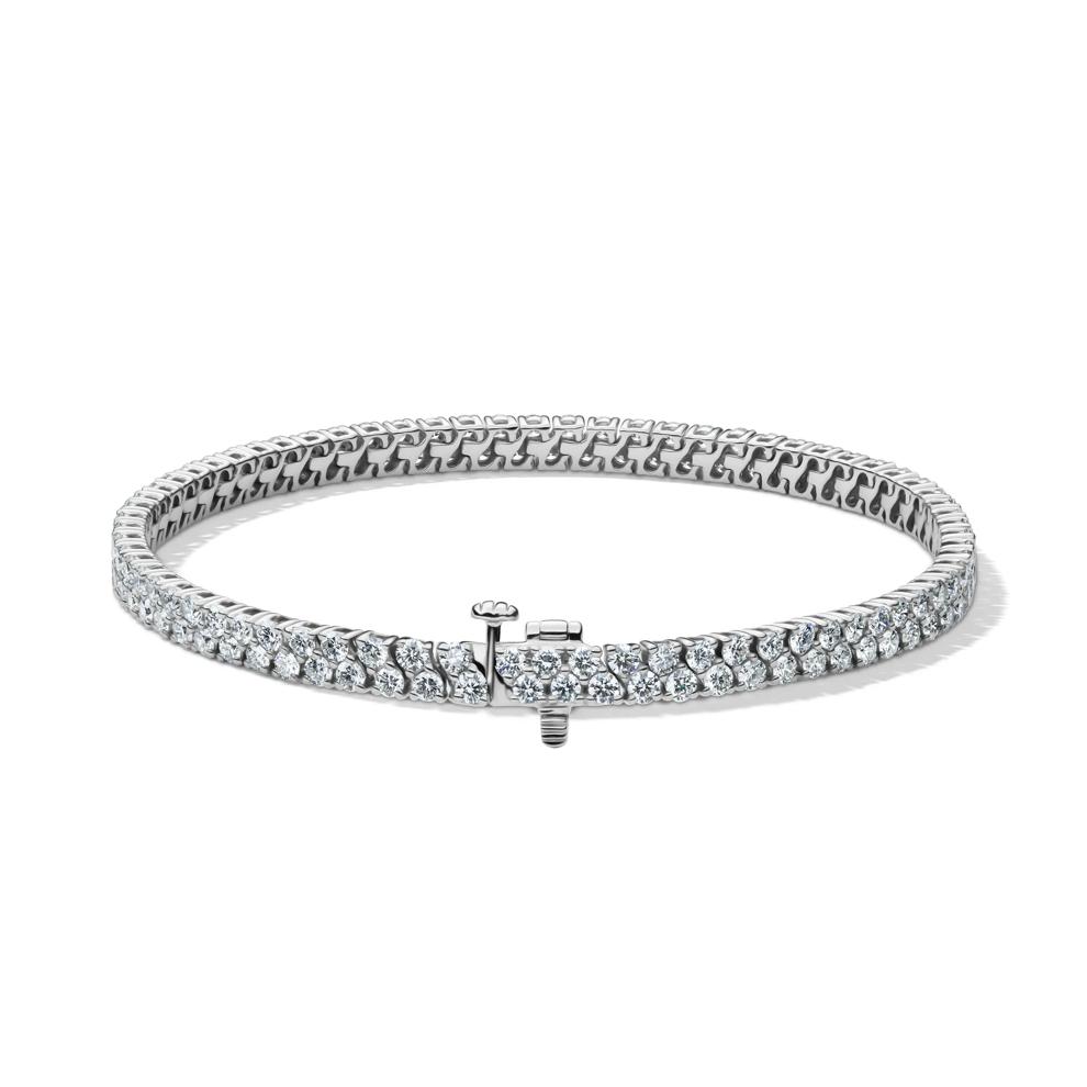 Lab Grown Diamond Double Row Tennis Bracelet in 14K Gold – Image 2 of 2