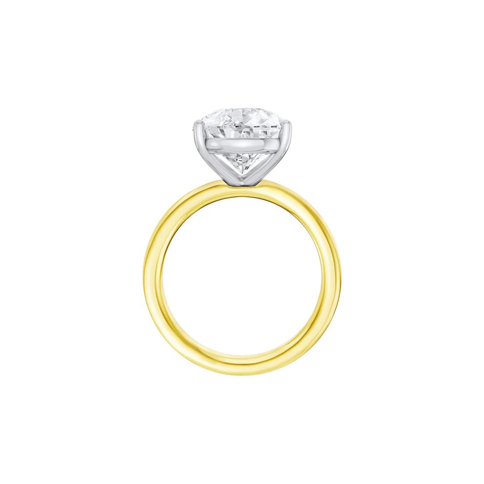 Lab Grown Diamond Pear-Shaped Solitaire Ring in 14K Yellow &amp; White Gold (6 ct.) – Image 2 of 4