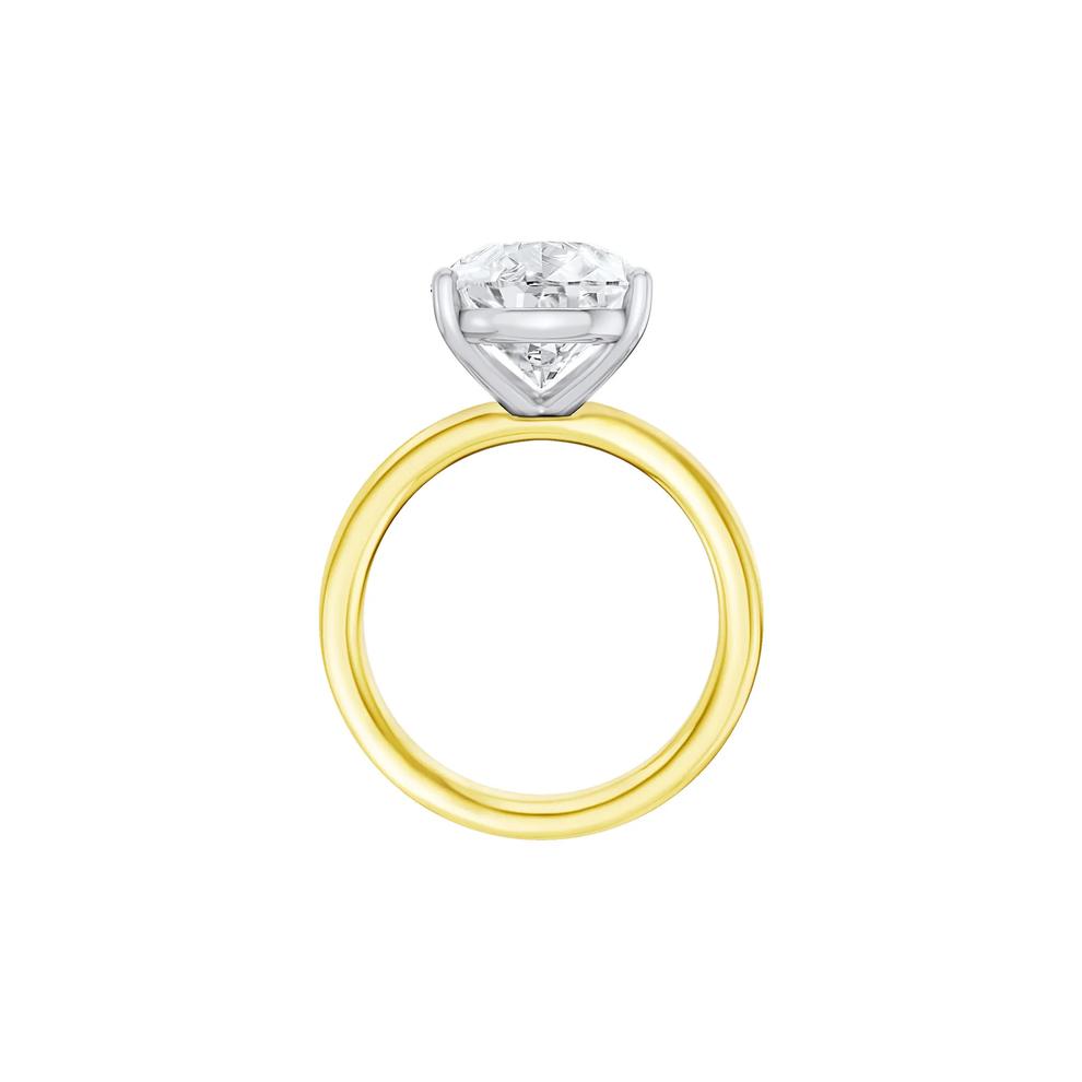 Lab Grown Diamond Pear-Shaped Solitaire Ring in 14K Yellow &amp; White Gold (6 ct.) – Image 2 of 4