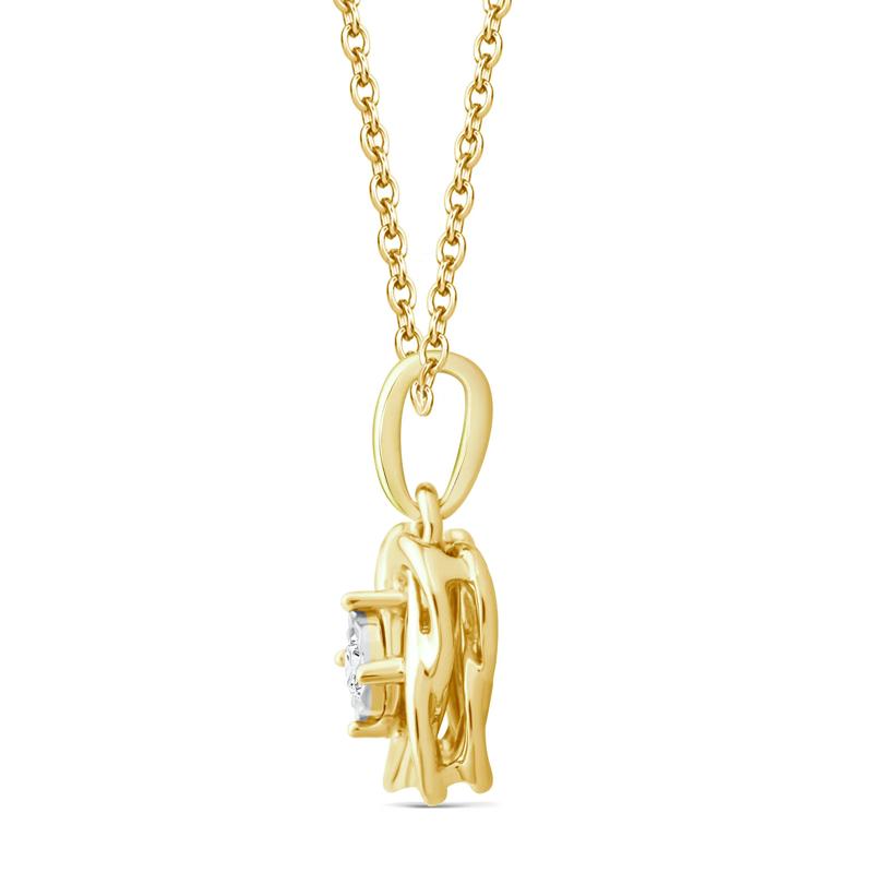 Diamond Accent Pendant in 10K Yellow Gold – Image 2 of 2