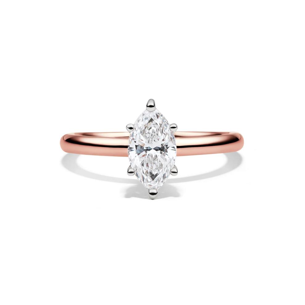 Lab Grown Diamond Solitaire Marquise Engagement Ring in 14K Rose Gold (1 ct.) – Image 1 of 5