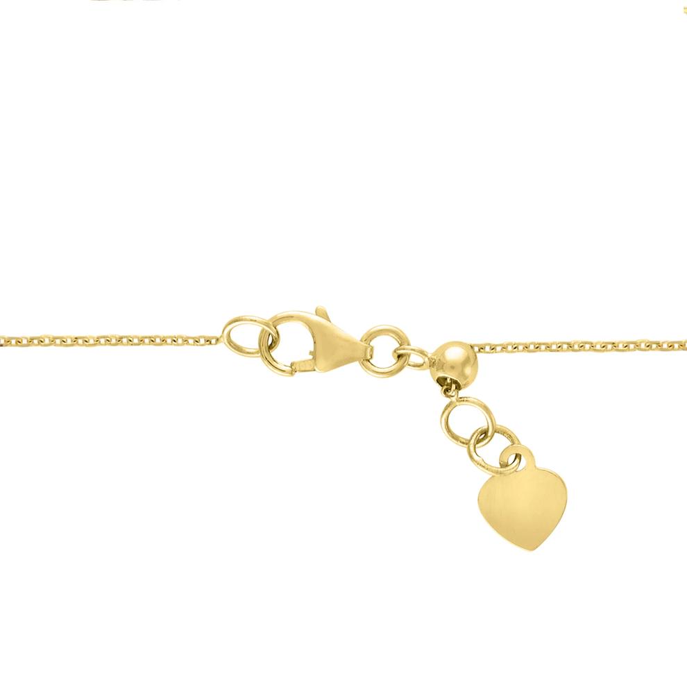 Diamond Accent Multi-Charm Necklace in 10K Yellow Gold – Image 2 of 2