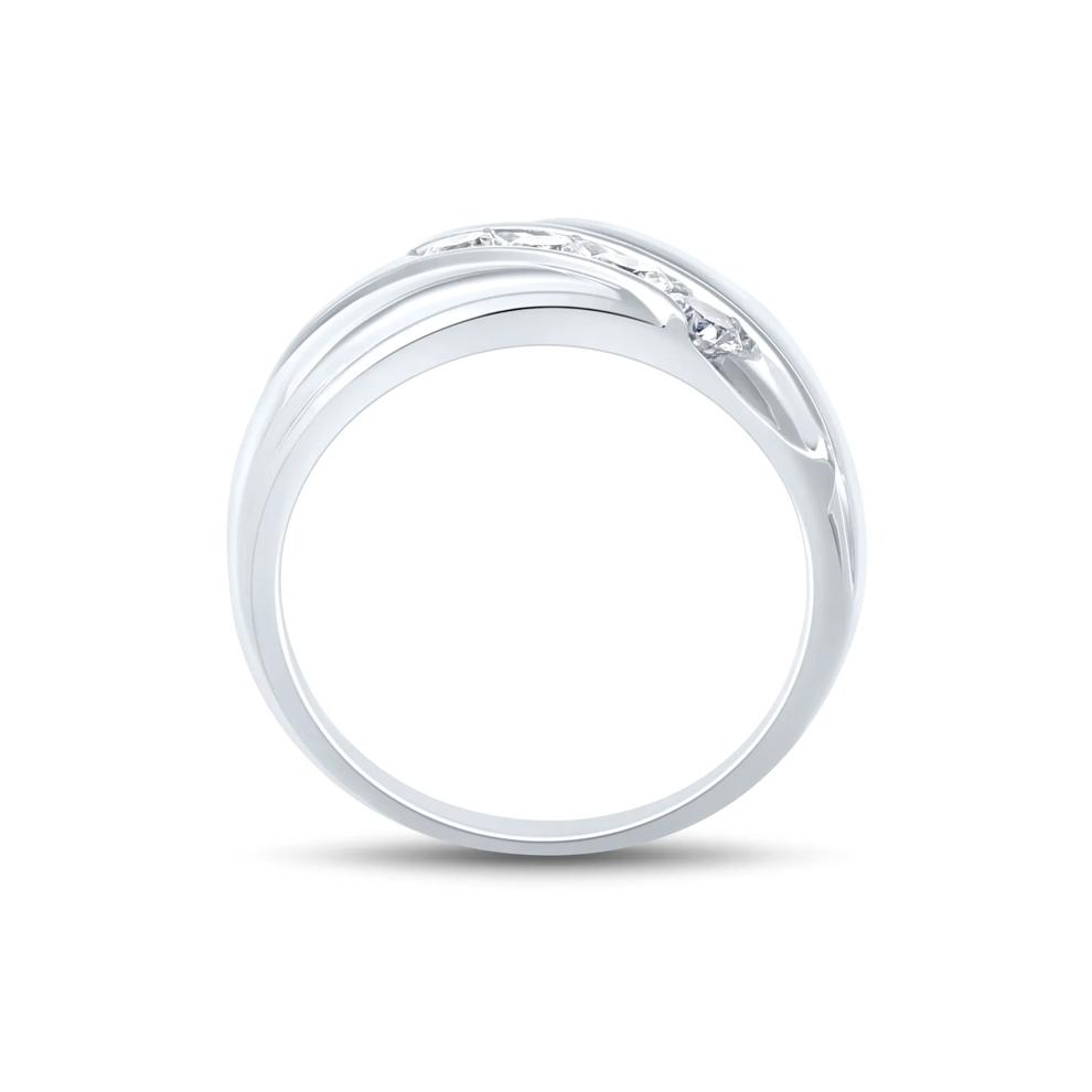 Men's Lab Grown Diamond 5-Stone Band in 10K White Gold (1 ct. tw.) – Image 2 of 3