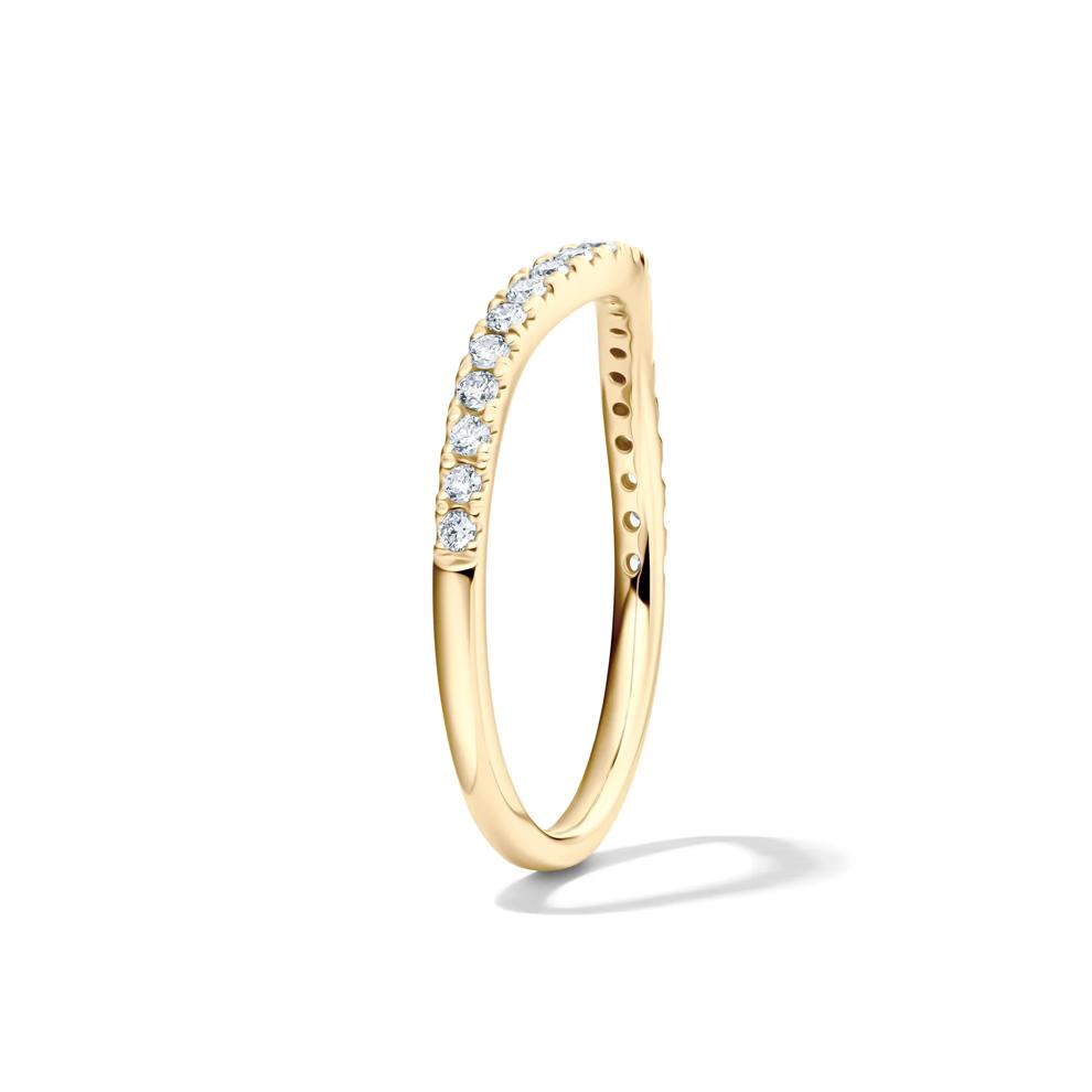 Lab Grown Diamond Contour Band in 14K Yellow Gold (1/5 ct. tw.) – Image 3 of 4