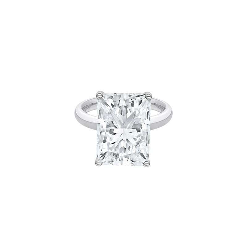Lab Grown Diamond Radiant-Cut Solitaire Ring in 14K White Gold &#40;7 ct.&#41; – Image 1 of 4
