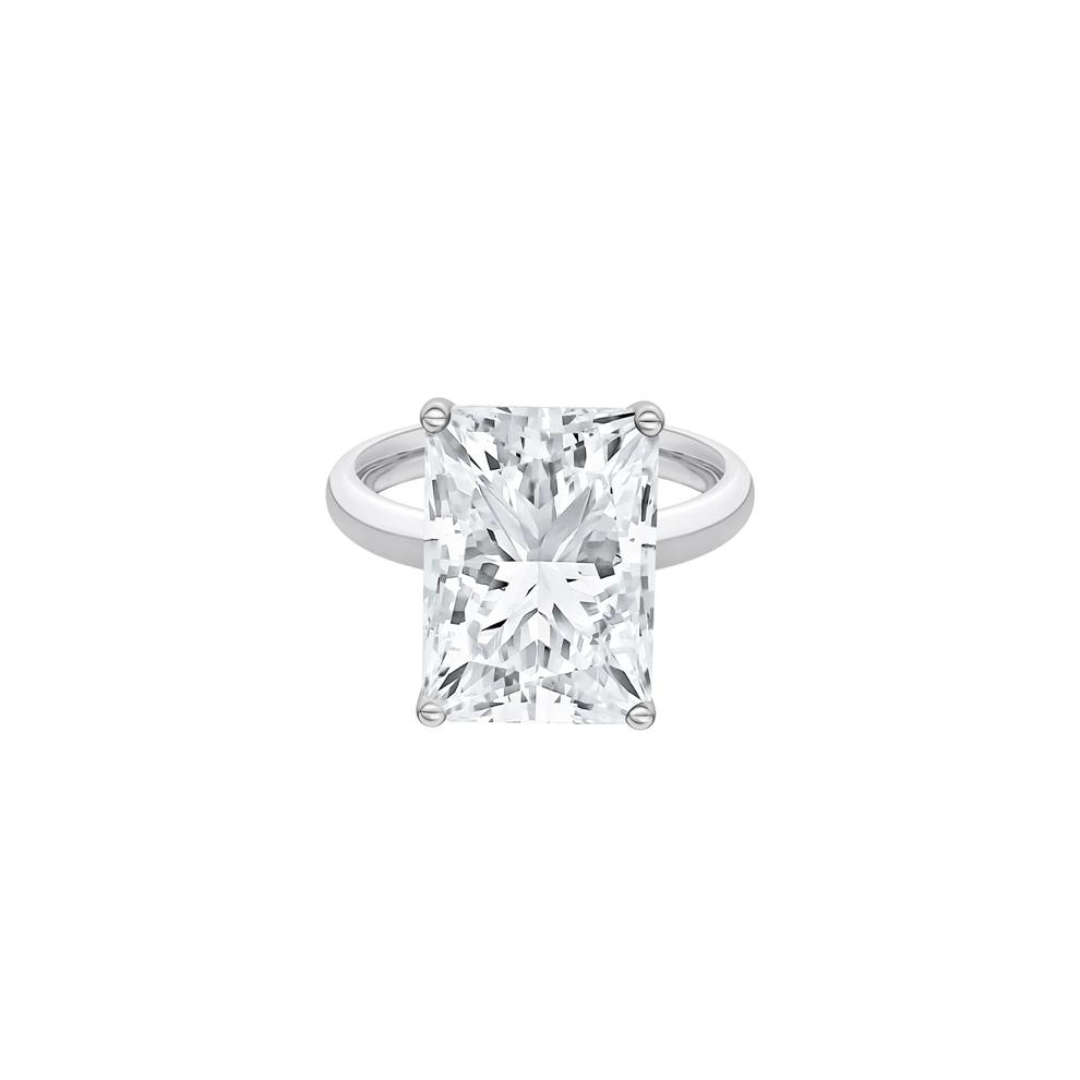 Lab Grown Diamond Radiant-Cut Solitaire Ring in 14K White Gold (7 ct.) – Image 1 of 4