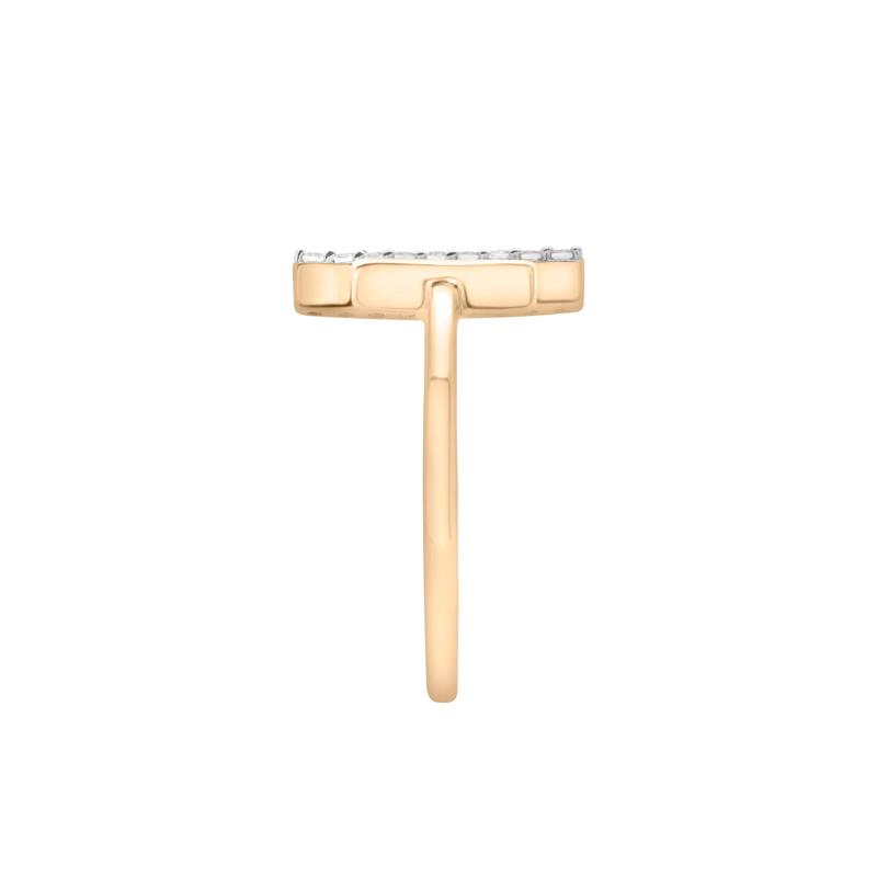 Open Diamond Bar Ring in 10K Yellow Gold &#40;1/10 ct. tw.&#41; – Image 2 of 5
