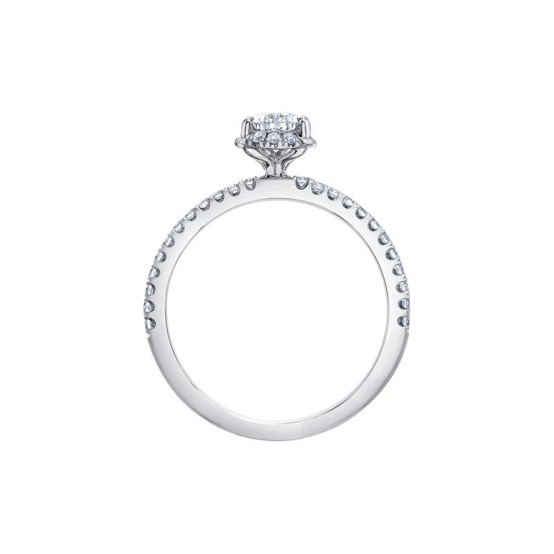 Pear-Shaped Diamond Halo Engagement Ring in 14K White Gold &#40;1 ct. tw.&#41; – Image 2 of 7