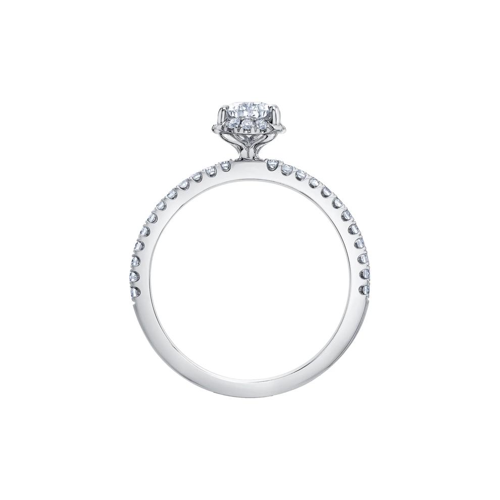 Pear-Shaped Diamond Halo Engagement Ring in 14K White Gold (1 ct. tw.) – Image 2 of 7