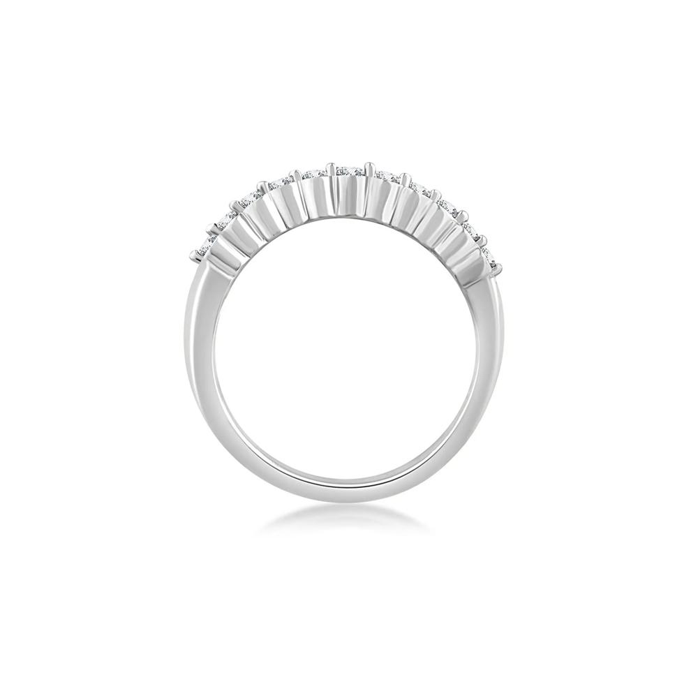 Seven-Row Diamond Wedding Band in 10K White Gold (3 ct. tw.) – Image 2 of 3