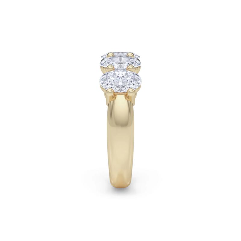 Lab Grown Diamond Five-Stone Anniversary Band in 14K Yellow Gold (3 ct. tw.) – Image 3 of 5