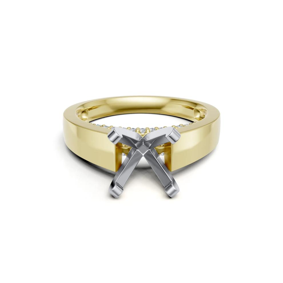 Lab Grown Diamond Semi-Mount Engagement Ring in 14K Yellow Gold (1/10 ct. tw.) – Image 2 of 6