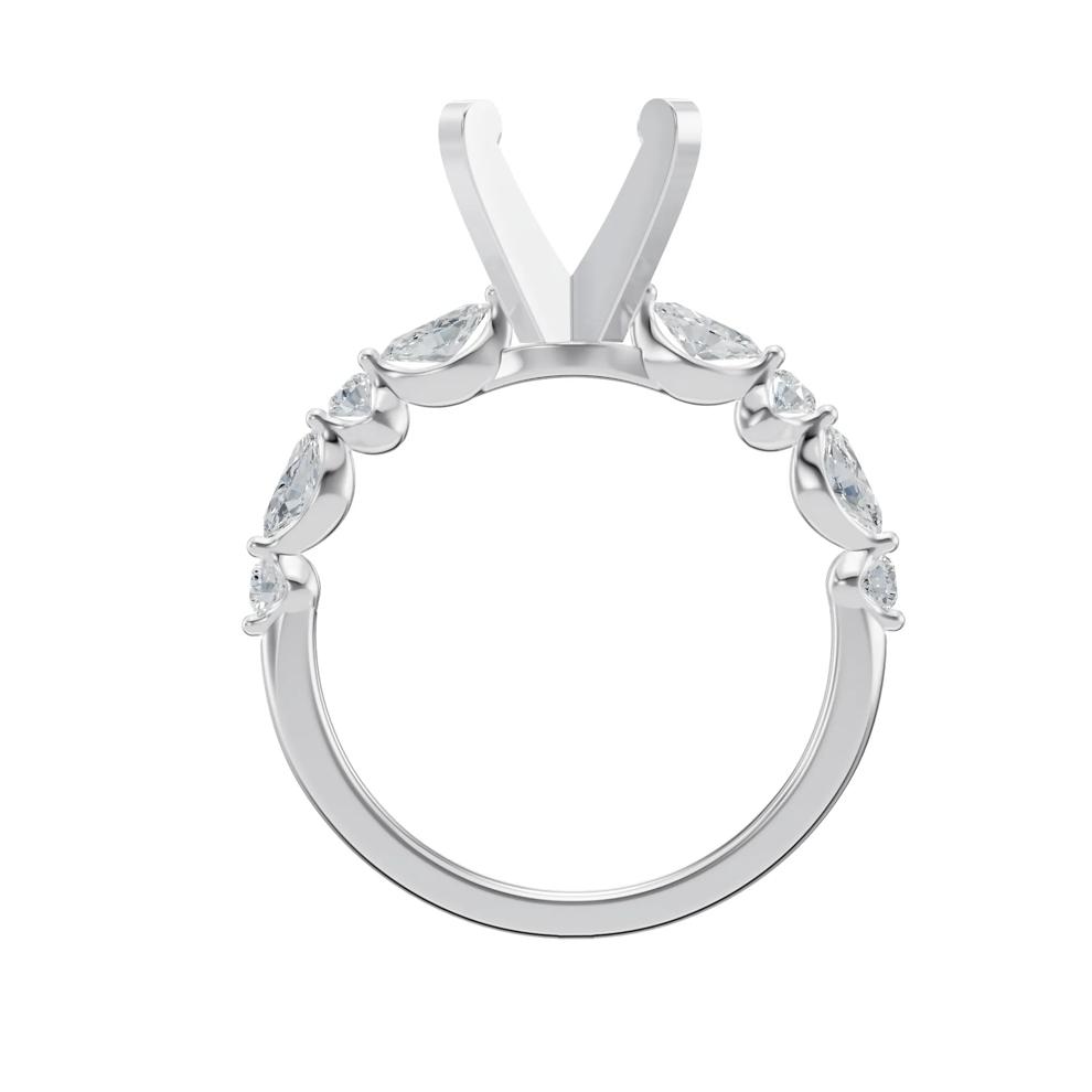 Lab Grown Diamond Semi-Mount Engagement Ring in Platinum (1/2 ct. tw.) (Setting Only) – Image 2 of 6