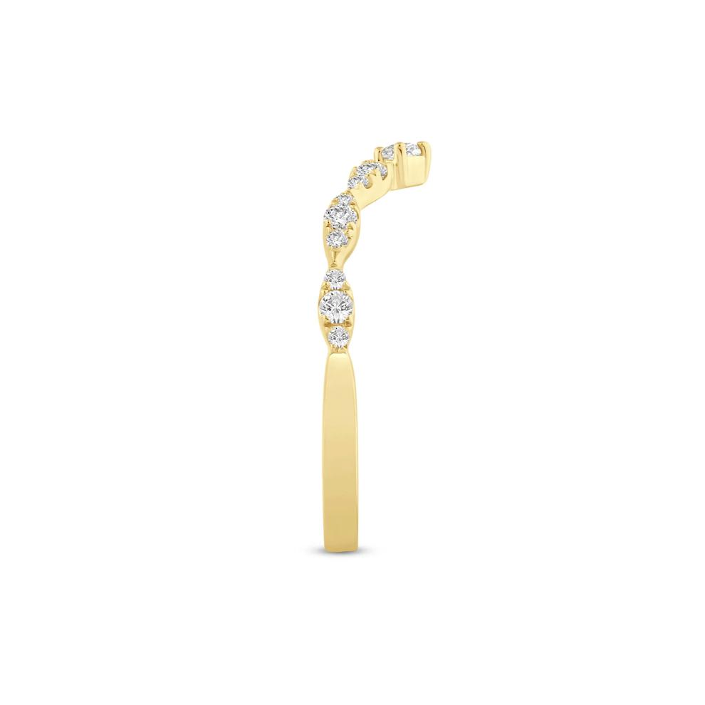 Faux Marquise Diamond Chevron Band in 14K Yellow Gold (1/4 ct. tw.) – Image 3 of 3