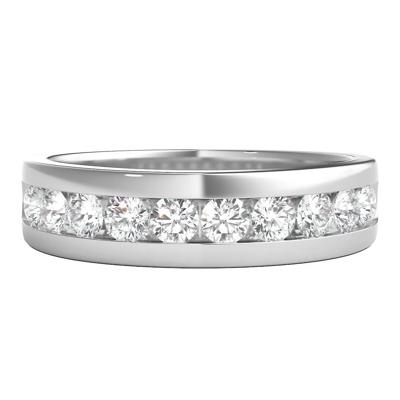 Men's Diamond Band in 14K White Gold