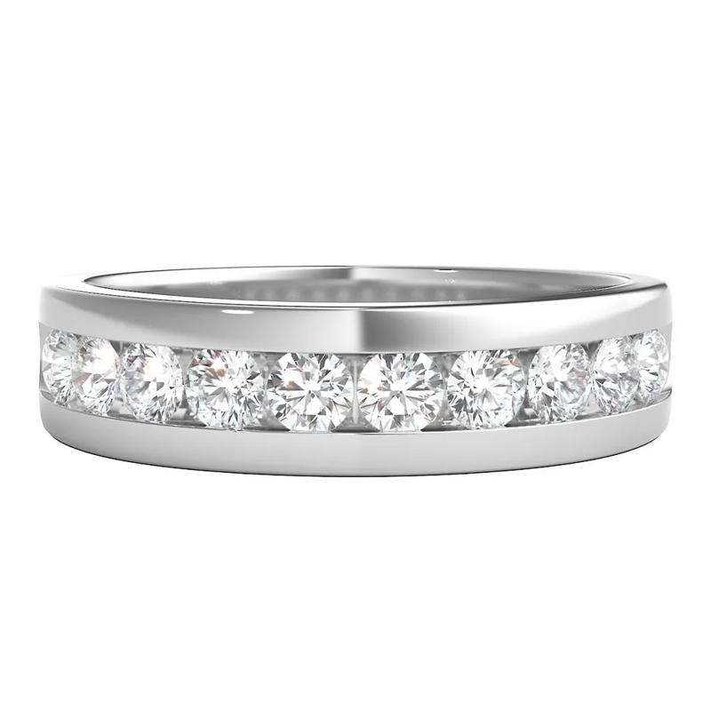 Men&#39;s 1/2 ct. tw. Diamond Band in 14K White Gold – Image 1 of 2