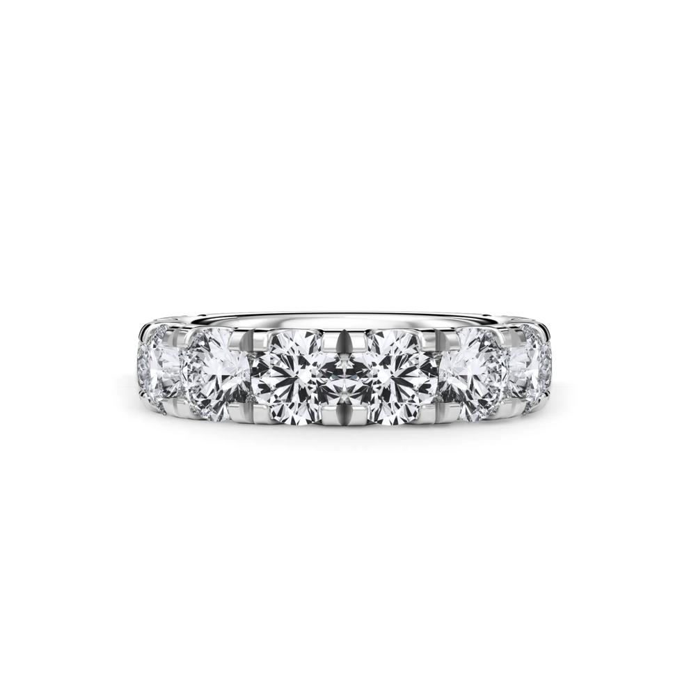 Lab Grown Diamond Round Comfort Fit Band in 14K White Gold (5 ct. tw.) – Image 1 of 4