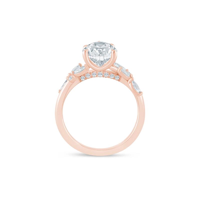 Lab Grown Diamond Pear-Shaped Engagement Ring in 14K Rose and Yellow Gold &#40;3 3/8 ct. tw.&#41; – Image 2 of 4