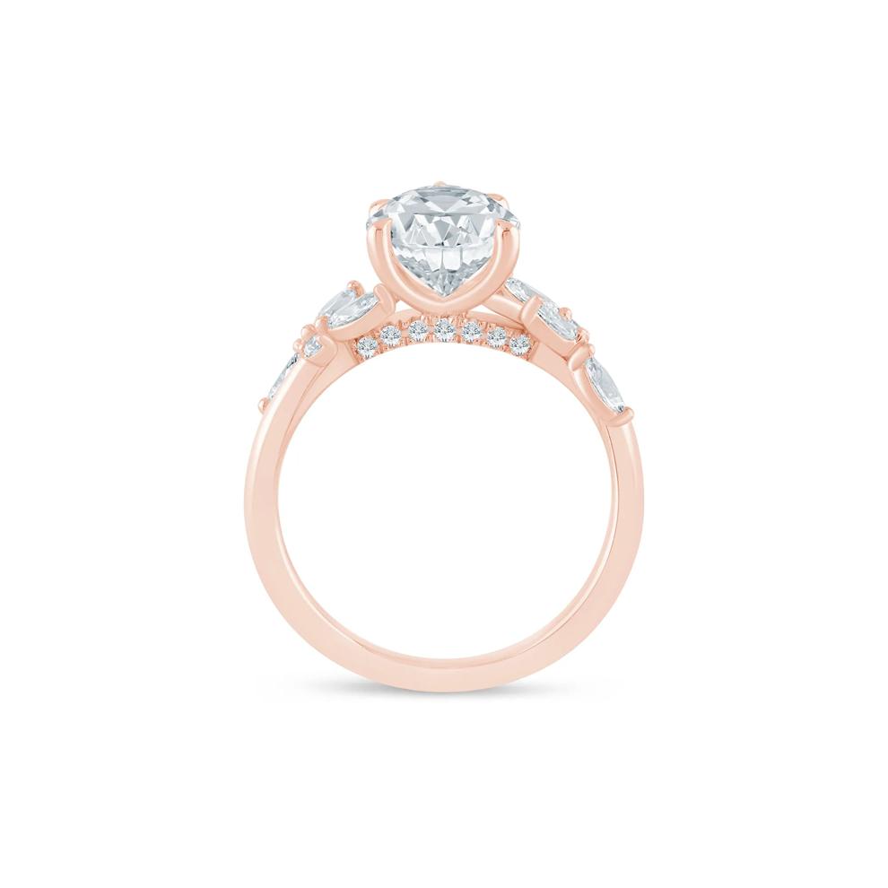 Lab Grown Diamond Pear-Shaped Engagement Ring in 14K Rose and Yellow Gold (3 3/8 ct. tw.) – Image 2 of 4