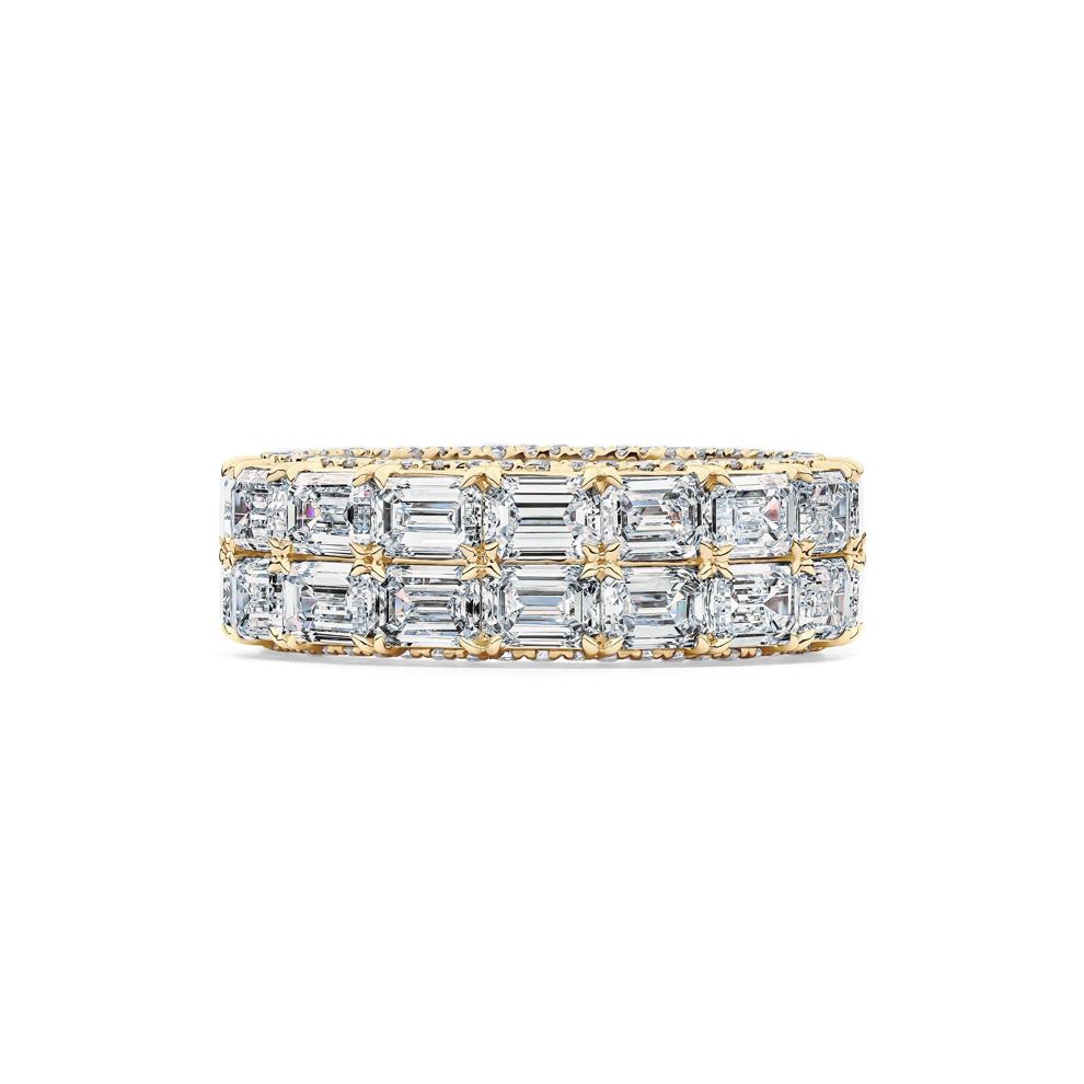Lab Grown Diamond Double Row Eternity Band in 14K Yellow Gold (9 ct. tw.) – Image 1 of 4