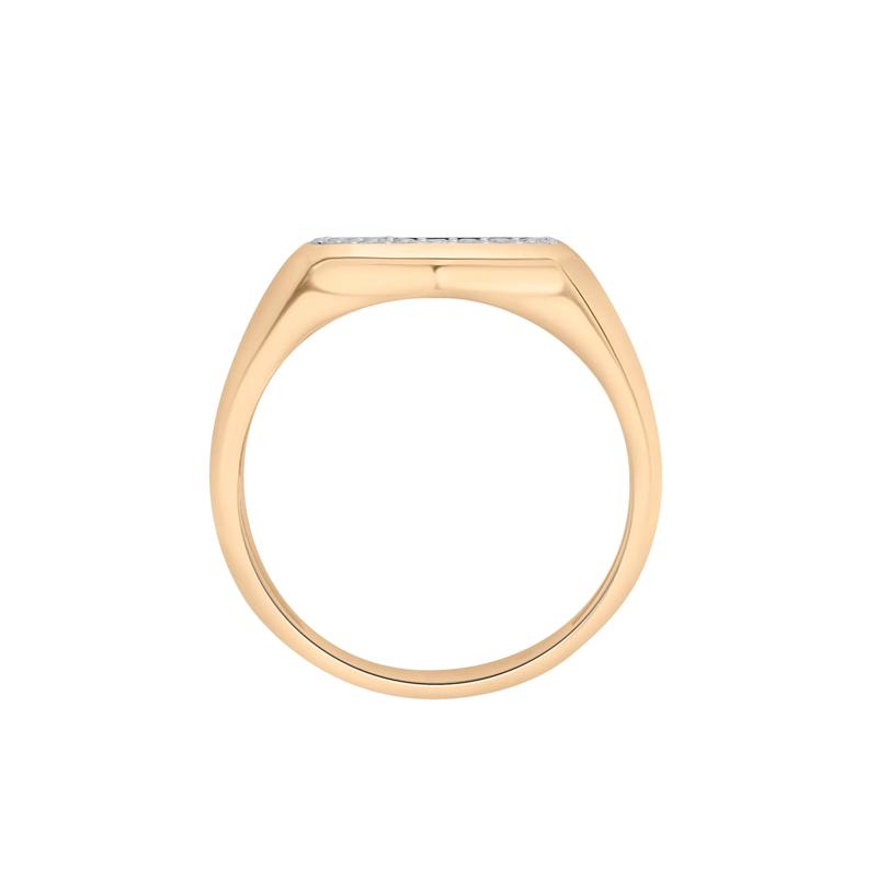 Men's Diamond Five-Row Ring in 10K Yellow Gold (1/2 ct. tw.) – Image 2 of 5