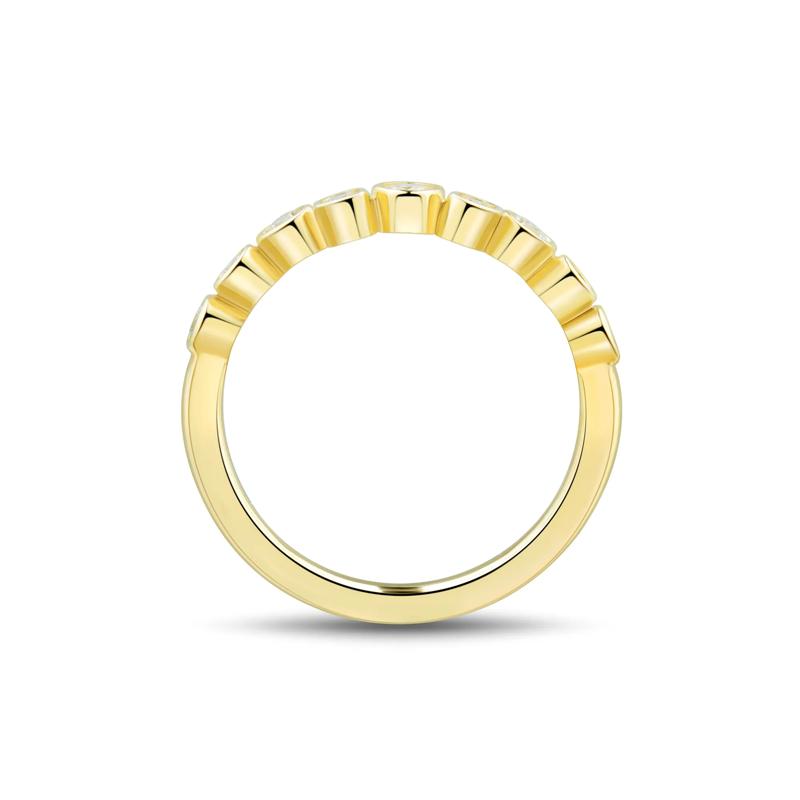 Lab Grown Diamond Bezel Scatter Band in 10K Yellow Gold &#40;1/3 ct. tw.&#41; – Image 2 of 3
