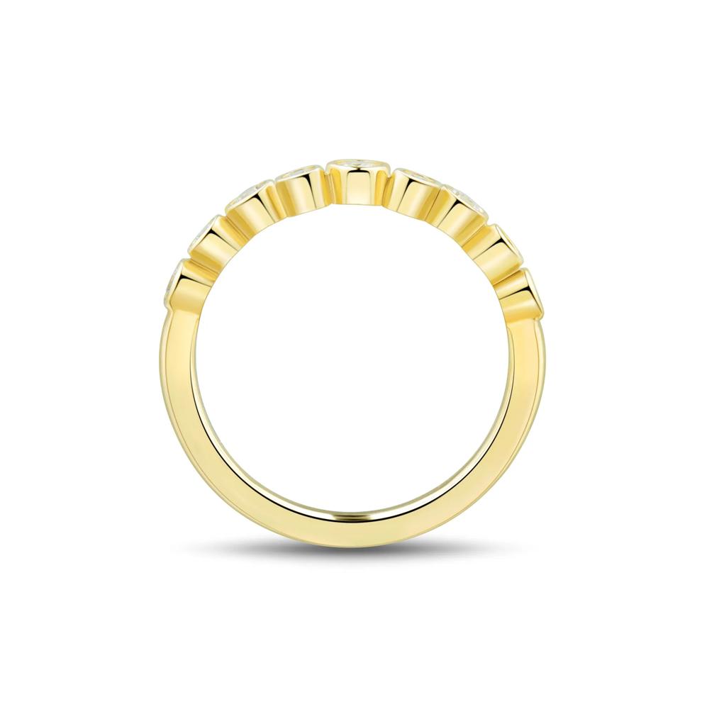 Lab Grown Diamond Bezel Scatter Band in 10K Yellow Gold (1/3 ct. tw.) – Image 2 of 3