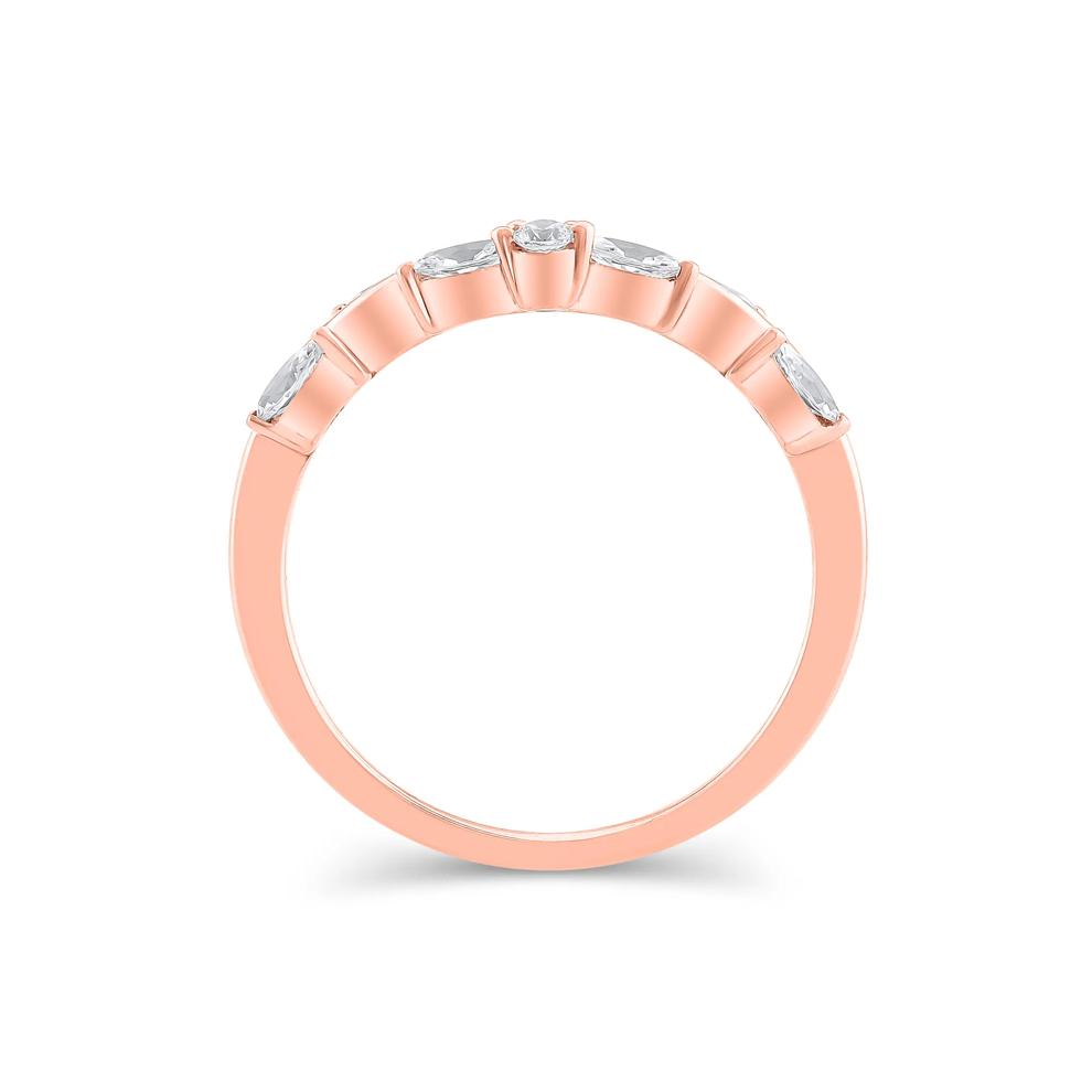 Lab Grown Diamond Contour Band in 14K Rose Gold (1/3 ct. tw.) – Image 2 of 3
