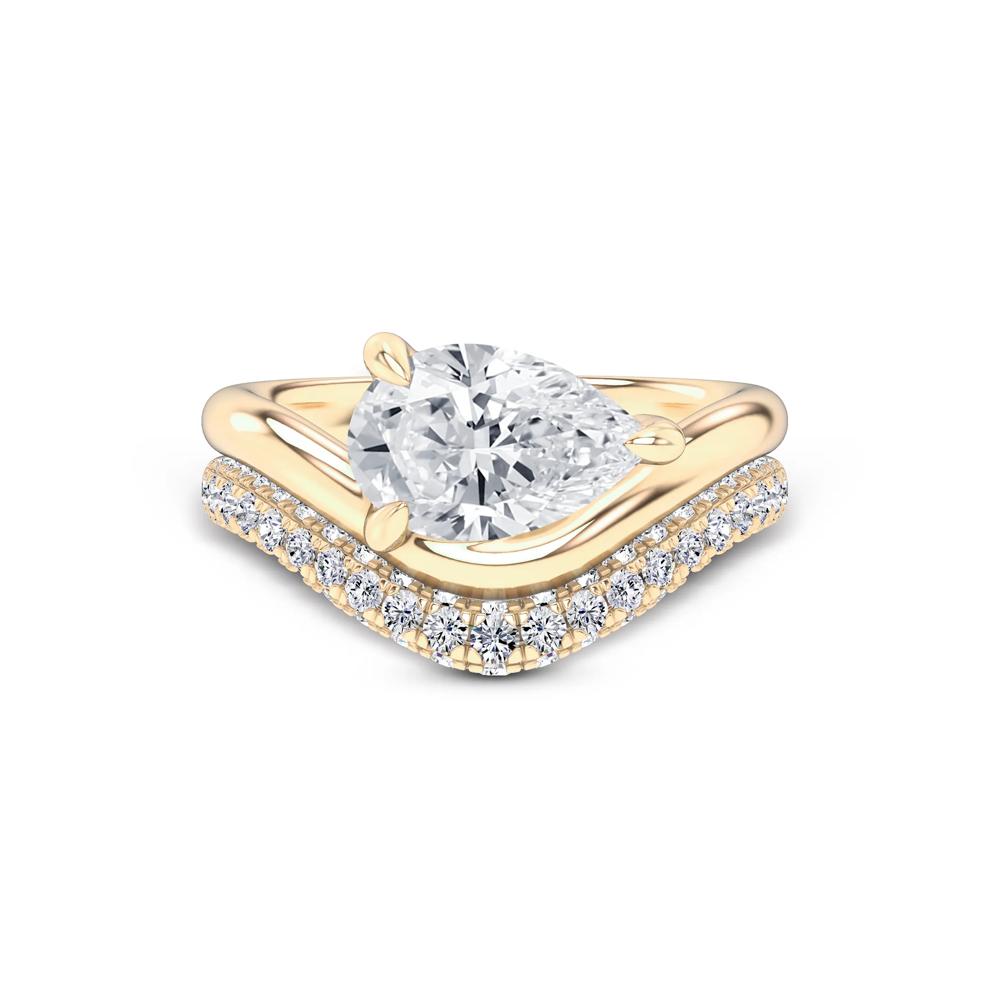 Lab Grown Diamond Pear-Shaped Engagement Set in 14K Yellow Gold (2 5/8 ct. tw.) – Image 1 of 6