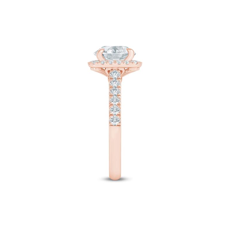 1/2 ct. tw. Diamond Semi-Mount Engagement Ring in 14K Rose  Gold &#40;Setting Only&#41; – Image 5 of 6