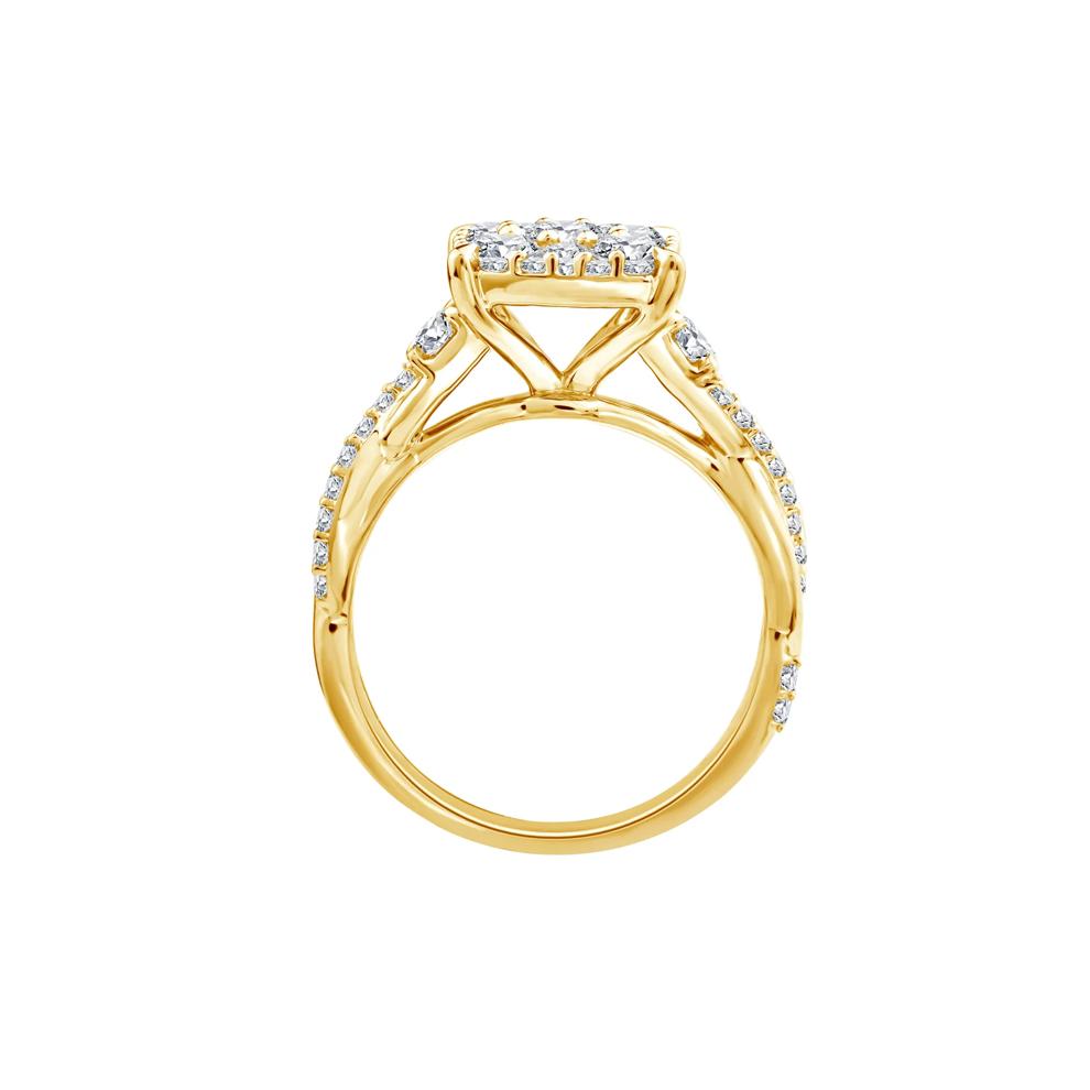 Diamond Composite Engagement Ring in 10K Yellow Gold (1 1/4 ct. tw.) – Image 2 of 3