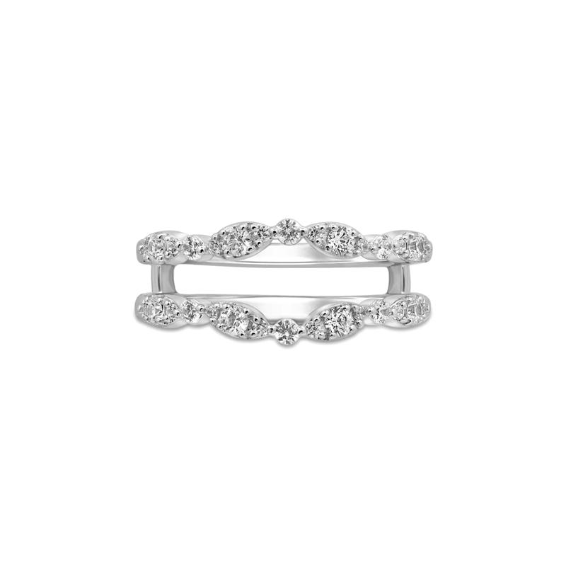 Diamond Ring Enhancer with Marquise Clusters in 14K White Gold &#40;1/2 ct. tw.&#41; – Image 1 of 3
