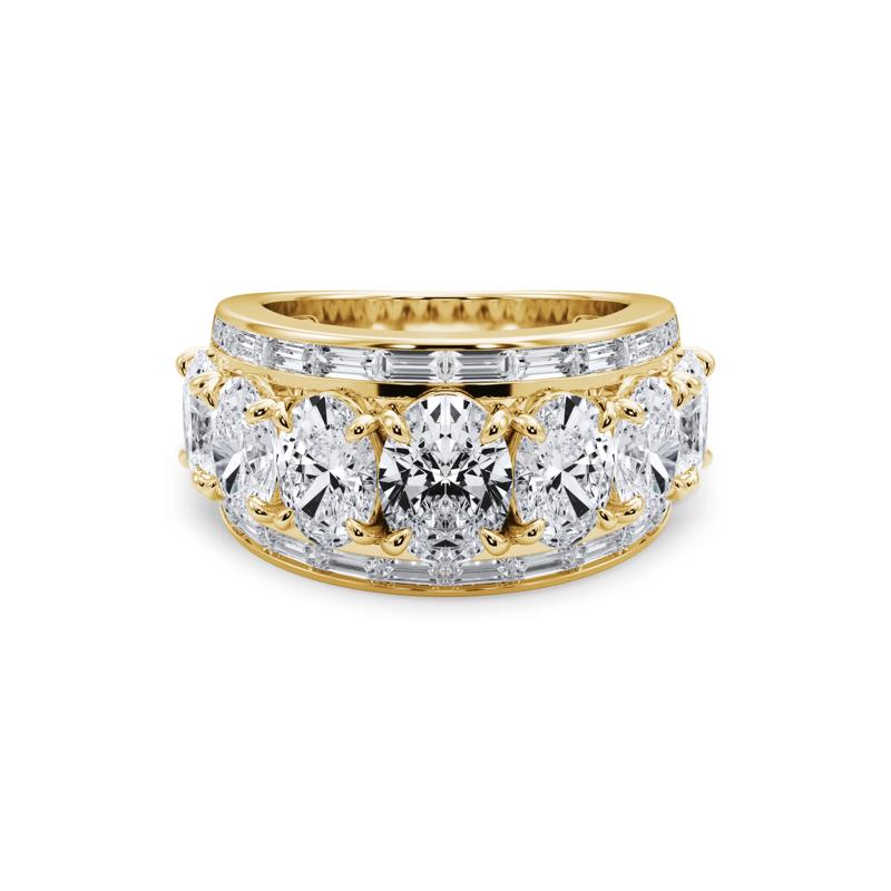Lab Grown Diamond Multi-Row Anniversary Band in 14K Yellow Gold &#40;6 ct. tw.&#41; – Image 1 of 4