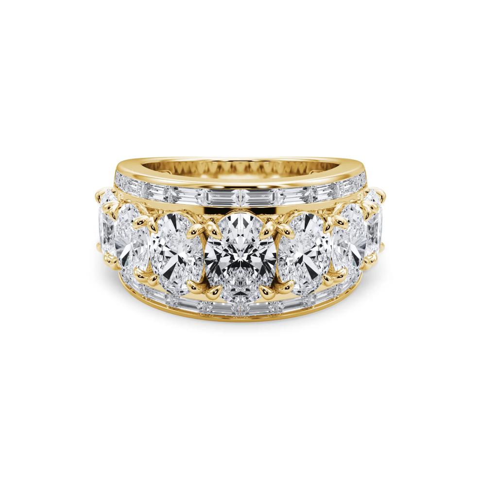 Lab Grown Diamond Multi-Row Anniversary Band in 14K Yellow Gold (6 ct. tw.) – Image 1 of 4