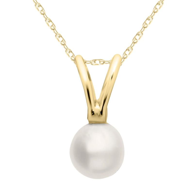 Children&#39;s Pearl Necklace in 14K Yellow Gold – Image 1 of 3