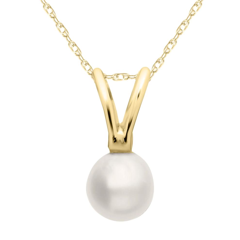 Children's Pearl Necklace in 14K Yellow Gold – Image 1 of 3