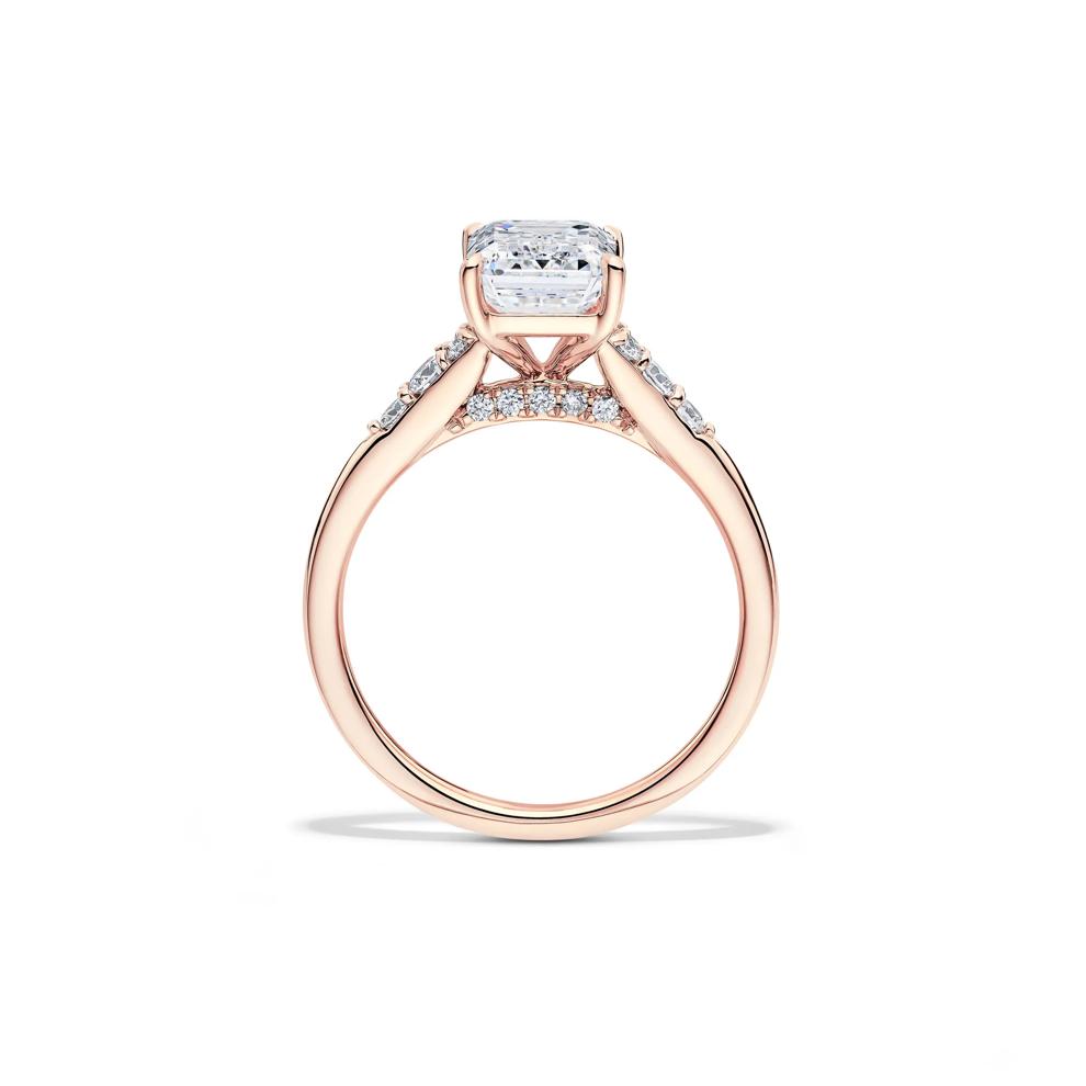 Lab Grown Diamond Emerald Engagement Ring in 14K Rose Gold (2 3/4 ct. tw.) – Image 2 of 4