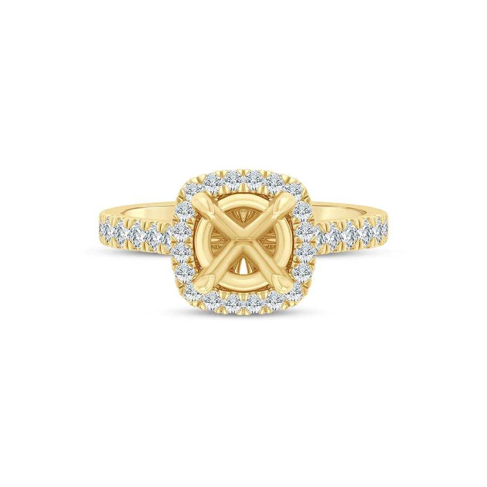 1/2 ct. tw. Diamond Semi-Mount Engagement Ring in 14K Yellow Gold (Setting Only) – Image 2 of 6