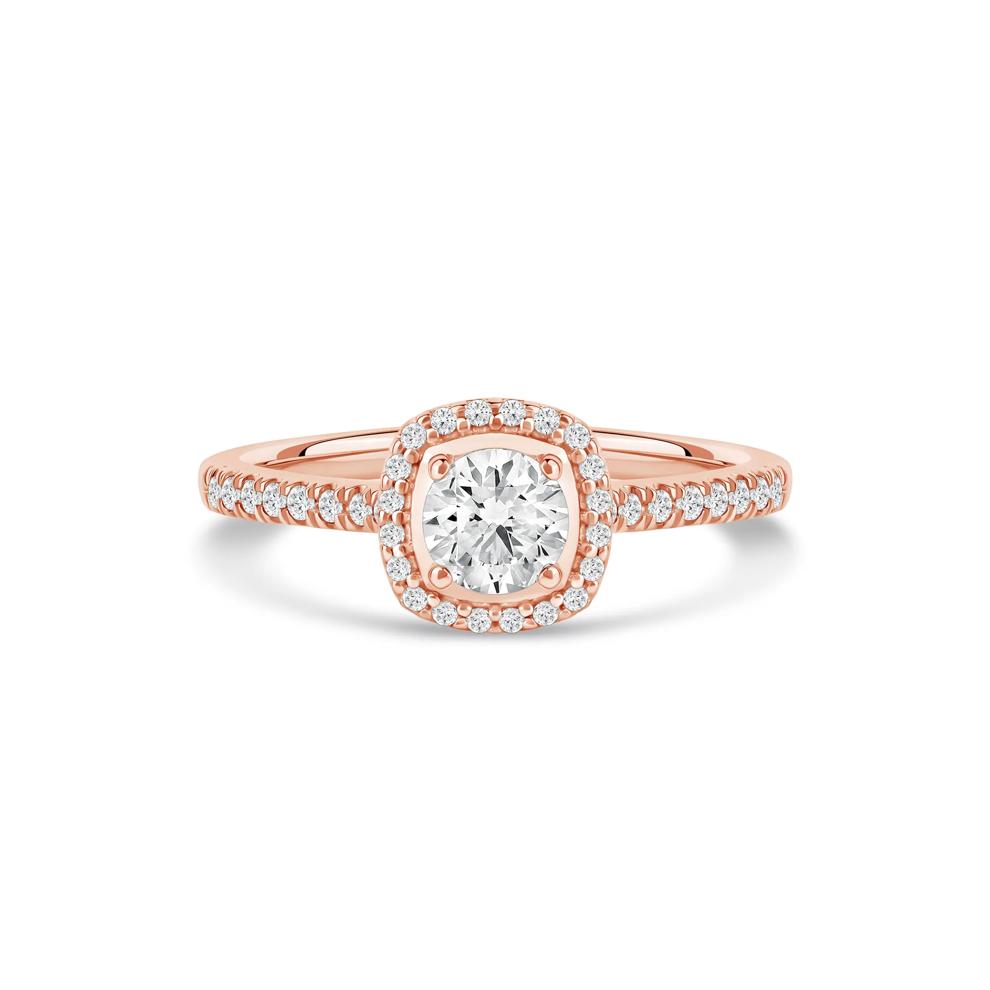 Diamond Halo Engagement Ring in 14K Rose Gold (3/4 ct. tw.) – Image 1 of 4