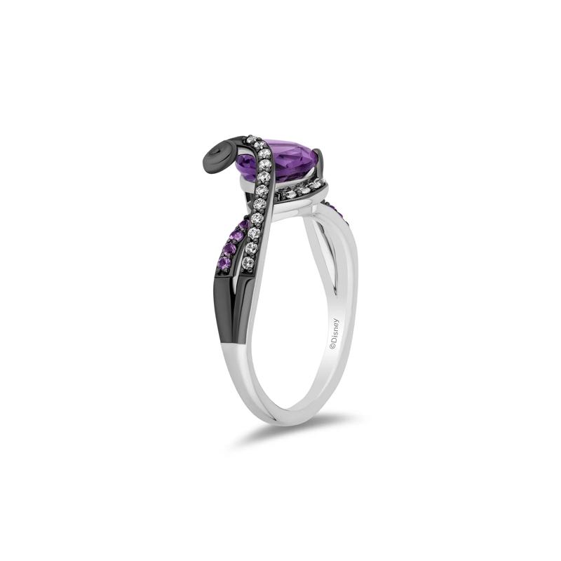 Ursula Amethyst and Diamond Ring in Sterling Silver &#40;1/7 ct. tw.&#41; – Image 3 of 4