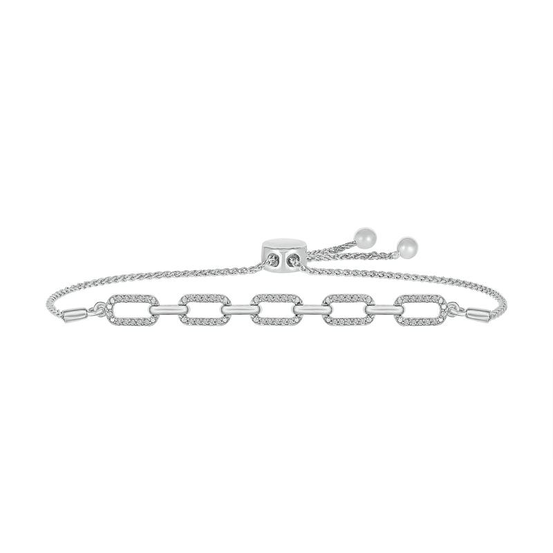 Diamond Link Bolo Bracelet in Sterling Silver &#40;1/4 ct. tw.&#41; – Image 1 of 1