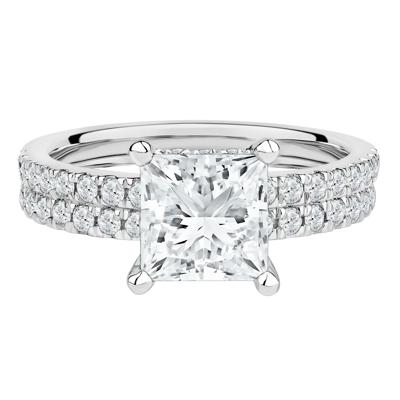 Charlote Lab Grown Diamond Princess-Cut Bridal Set in Platinum (2 3/4 ct. tw.)